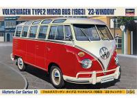 hasegawa 1/24 volkswagen type2 micro bus (1963) "23-window" (hc10)