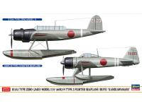 hasegawa 1/72 e13a1 type zero (jake) model 11 & a6m2-n type 2 fighter seaplane (rufe)'kamikawamaru' (02289) 