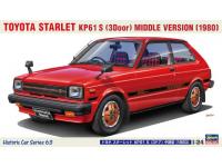 Hasegawa 1/24 TOYOTA STARLET KP61S (3Door) MIDDLE VERSION (1980) (HC63)  - i0