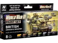 VALLEJO MODEL COLOR WWIII PAINT SET BRITISH ARMOUR 70.222